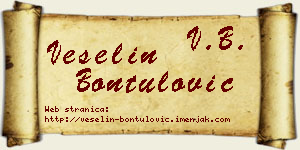 Veselin Bontulović vizit kartica